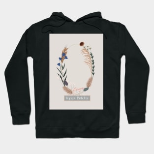 oval dried flowers and grasses Hoodie